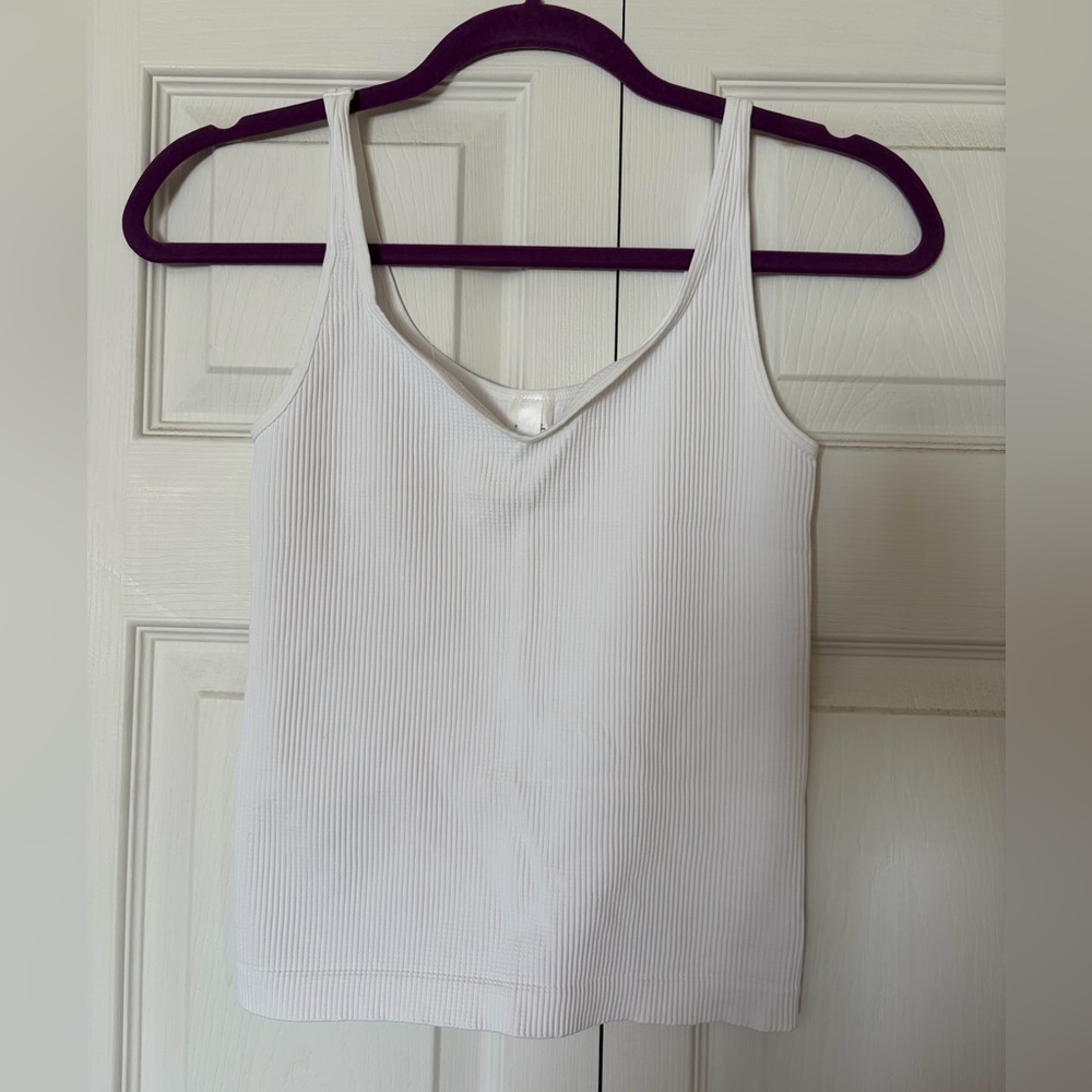 Nikibiki White Ribbed Tank Top